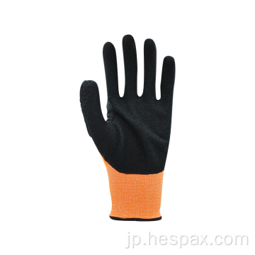 Hespax anti Cut Hppe Safety Rubber Gloves Anti-Impact